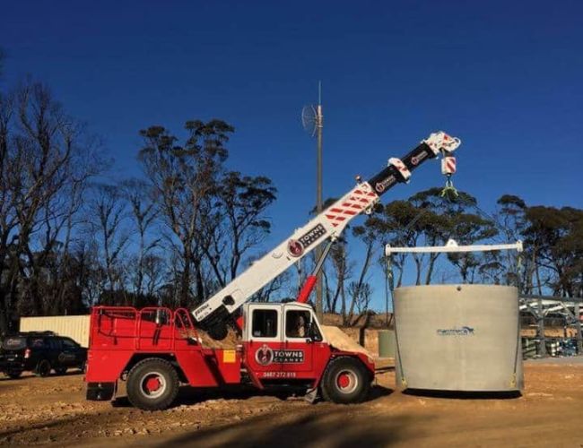 Towns Cranes Concrete pipe relocations